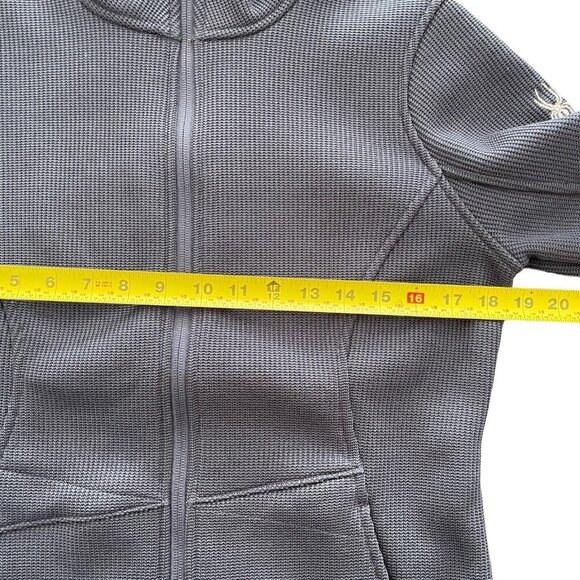 Spyder Active Sports Frontier Blue Ribbed Knit Basic Jacket Sportcore - Picture 7 of 12